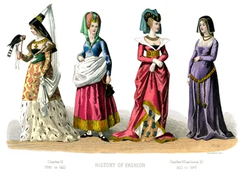 Fransk kostym: Karl VI, Karl VII, Ludvig XI, 1882
