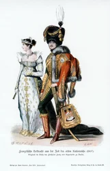 Fransk hovdräkt från det första imperiets tid, 1807