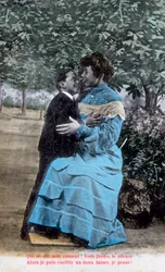 Franskt romantiskt vykort, c1900