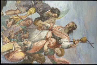 Fresker i Palazzo Lomellino, Genua, Ligurien, Italien