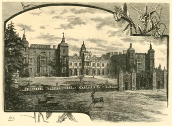 Framsidan av Hatfield House, 1898.