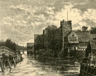Framsidan av Newark Castle, 1898.