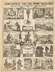 Frontispice för Penny Magazine of the Society for the Diffusion of Knowledge: Vo, 1800-talet.