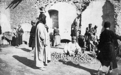 Fruktmarknad, Bagdad, Irak, 1917-1919