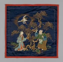 Fukusa presentomslag, Japan, sen Edo-period 1789-1868 Meiji-period 1868-1912, sent 1800-tal.