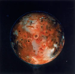 Full vy av Io, en av Jupiters månar, 1979
