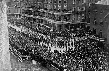 Kung Edward VII:s begravningståg, Windsor, Berkshire, 1910