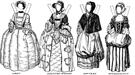 Gallery of Historic Costume: What People Wear in Early Georgian Days, c1934