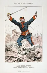 Garde Mobile - Officer, belägringen av Paris, 1870-1871