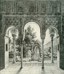Generalifes trädgård, 1800-talet, 1907.