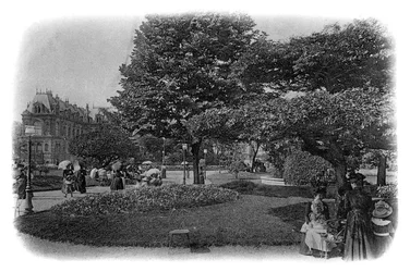 Gardens of the Hotel de Ville, Le Havre, Normandie, Frankrike, tidigt 1900-tal