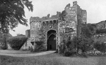 Porten till Beaumaris Castle, Anglesey, Wales, 1924-1926
