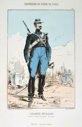 Gendarmerie Republicaine, belägring av Paris, fransk-preussiska kriget, 1870-1871.