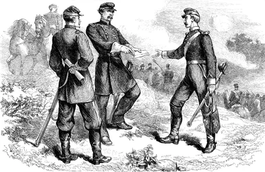 General McClellan vid slaget vid Antietam, amerikanska inbördeskriget, 1862 c1880