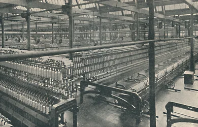 Allmän utsikt över spinningrummet, c1917