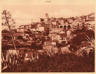 Översikt över Grasse, 1930.