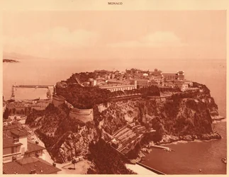 Allmän syn på Furstendömet Monaco, 1930.