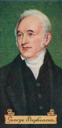 George Stephenson, hämtad från en serie cigarettkort, 1935