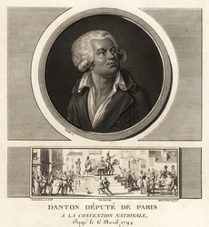 Georges Danton, deputerad för Paris i Nationalkonventet, avrättad 1794