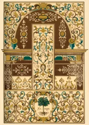 Tysk renässans tak- och väggmålning, 1898.