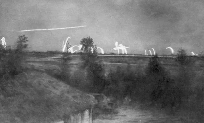 Tyskt artilleri, Champagnefronten, Frankrike, första världskriget, 1915 1929
