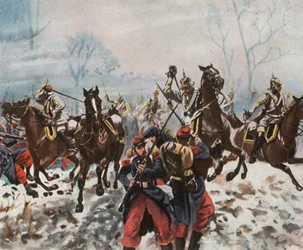 Tyska kurassier vid Poupry, 2 december 1870, 1936.