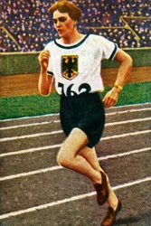 Tyska löparen Lina Radke, 1928.