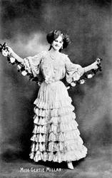 Gertie Millar 1879-1952, engelsk skådespelerska, 1906