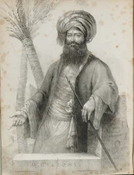 Giovanni Battista Belzoni 1778-1823 Frontispice från Narrative of the Operations and Recent Disco