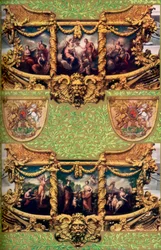 Giovanni Ciprianis målade paneler på Gold State Coach, 1762, 1937