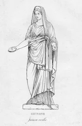 Giunone Junon beslöjad, c1850