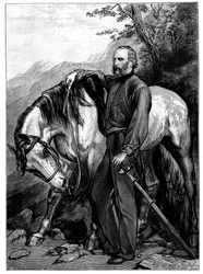 Giuseppe Garibaldi, italiensk patriot och soldat från Risorgimento, 1900