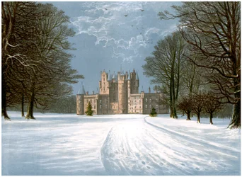 Glamis Castle, Angus, Skottland, hem för Earl of Strathmore, c1880
