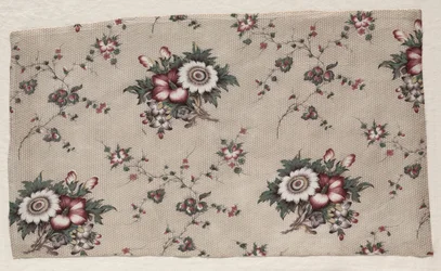 Glaserat chintzfragment, ca. 1830.