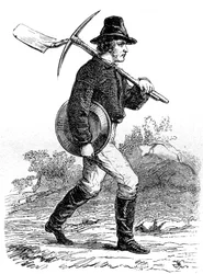 Gold Miner, Kalifornien, 1800-talet