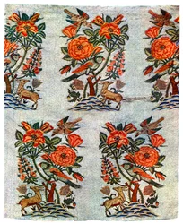 Guld- och silverbrokad från Isfahan, Iran, tidigt 1600-tal, 1931
