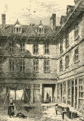 Goldsmiths House, Green Arbor Court, omkring 1800, c1872.