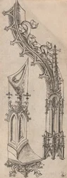 Gotisk bokstav D, ca. 14801500.
