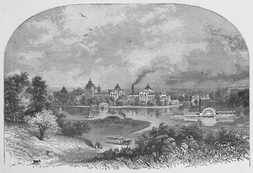 Regeringsbyggnader på Wards Island, 1883