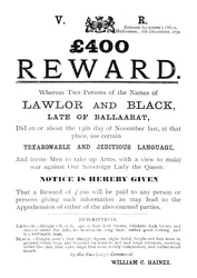 Regeringsmeddelande - For Lawlor and Black, c1854, 1902