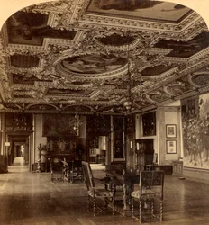 Stora matsalen, Frederiksborgs slott, Danmark, 1897.