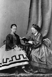 Storhertiginnan Maria Alexandrovna av Ryssland med Anna Tyutcheva, 1864