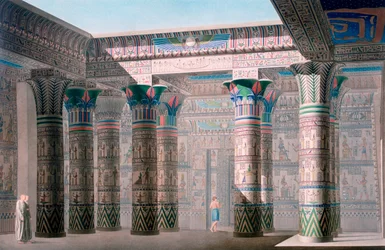 Grand Temple, Isle of Philae, Nubia, Egypten, 1800-talet