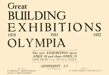 Stora byggnadsutställningen - Olympia, 1920.