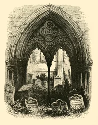 Stora portalen, Crowland Abbey, 1890.