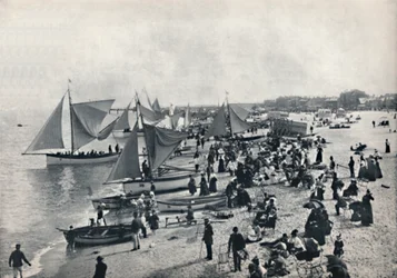 Great Yarmouth - En typisk scen på stranden, 1895