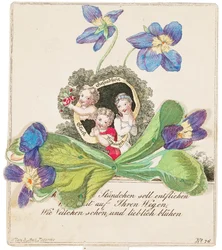 Gratulationskort, ca 1820.