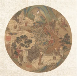 Guanyin och de sexton luohans, 1500-1600-talet.