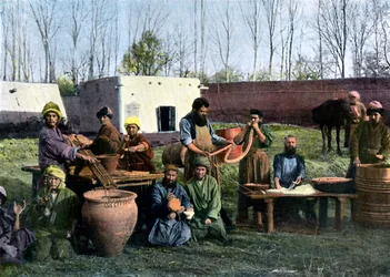 Gut-dressing verk, Bukhara, Uzbekistan, c1890