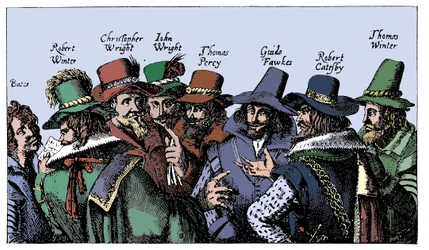 Guy Fawkes and the Gunpowder Plotters, 1605